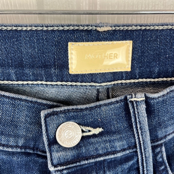 Mother Jeans Button Fly Hustler Ankle Chew Breaking the Law Size 27 - Picture 2 of 6